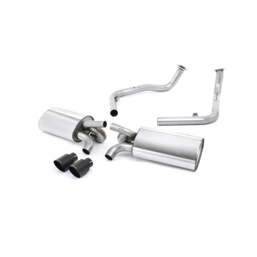 Porsche 987 S 3.4 Boxter/Cayman (Gen 2) - Non-Resonated (Louder) Cat-Back Exhaust System with Ceramic Black Trims - Cerakote Black