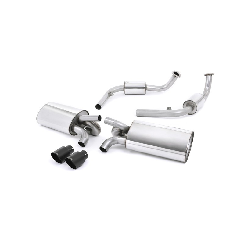 Porsche 987 S 3.4 Boxter/Cayman (Gen 2) - Resonated (Quieter) Cat-Back Exhaust System - Cerakote Black