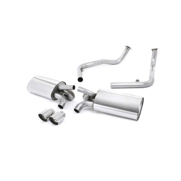 Porsche 987 S 3.4 Boxter/Cayman (Gen 2) - Non-Resonated (Louder) Cat-Back Exhaust System with Polished Trims - Polished