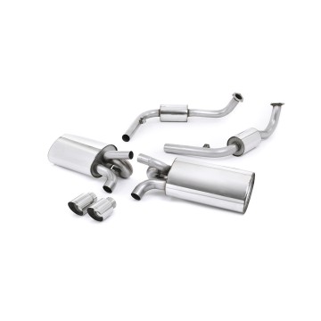 Porsche 987 S 3.2 Boxter/Cayman (Gen 1) - Cat-Back Exhaust System with Polished Trims - Polished