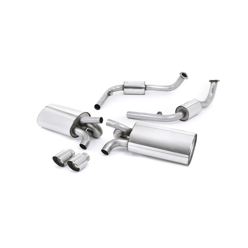 Porsche 987 S 3.2 Boxter/Cayman (Gen 1) - Cat-Back Exhaust System with Polished Trims - Polished
