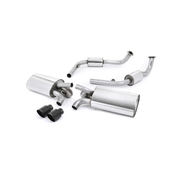 Porsche 987 S 3.2 Boxter/Cayman (Gen 1) - Cat-Back Exhaust System with Cerakote Black Trims - Cerakote Black