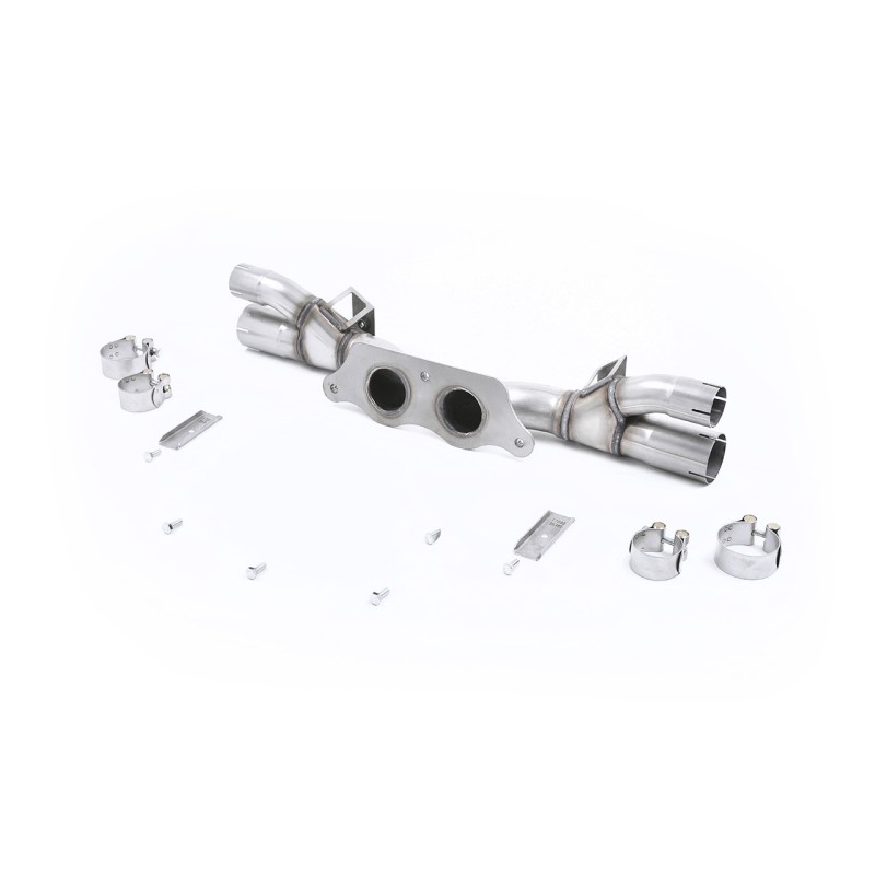 Porsche 991.1/991.2 GT3 & GT3 RS - Rear Silencer Bypass - Re-uses OE Trims - OE Tips