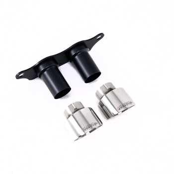 Porsche 991.2 GT3 & GT3 RS - GT-100 Polished Trims & Mounting Plate - Fits to OE Silencer - Polished