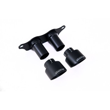 Porsche 991.2 GT3 & GT3 RS - GT-100 Cerakote Black Trims & Mounting Plate - Fits to OE Rear Silencer - Cerakote Black