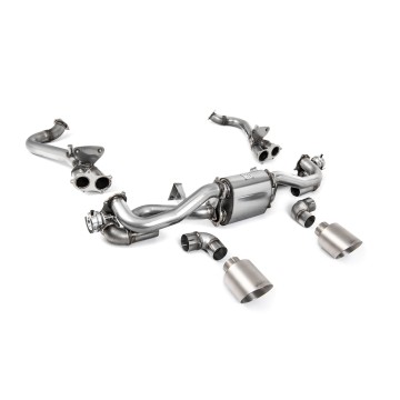 Porsche 718 GTS & Spyder Boxster/GT4 4.0 Cayman (GPF Pre Feb 2020 Models) - GPF/OPF Bypass With Titanium GT-115 Trims - Brushed Titanium