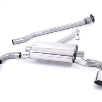 Toyota GT86/Subaru BRZ - Non-Resonated (Louder) Secondary Cat-Back Exhaust System with Polished GT-115 Trims - Polished