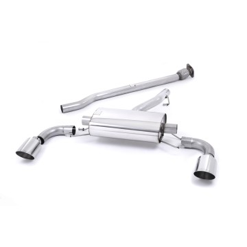 Toyota GT86/Subaru BRZ - Non-Resonated (Louder) Secondary Cat-Back Exhaust System with Polished GT-115 Trims - Polished