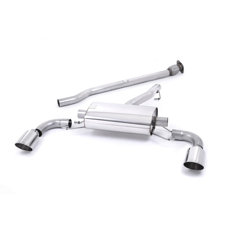 Toyota GT86/Subaru BRZ - Non-Resonated (Louder) Secondary Cat-Back Exhaust System with Polished GT-115 Trims - Polished