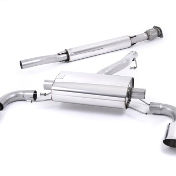 Toyota GT86/Subaru BRZ - Resonated (Quieter) Secondary Cat-Back Exhaust System with Polished GT-115 Trims - Polished