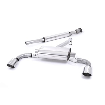Toyota GT86/Subaru BRZ - Resonated (Quieter) Secondary Cat-Back Exhaust System with Polished GT-115 Trims - Polished