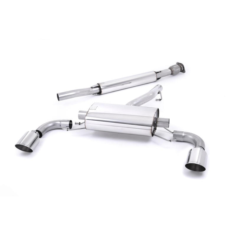 Toyota GT86/Subaru BRZ - Resonated (Quieter) Secondary Cat-Back Exhaust System with Polished GT-115 Trims - Polished