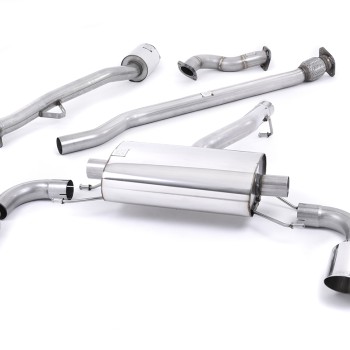 Toyota GT86/Subaru BRZ - Non-Resonated (Louder) Primary Cat-Back Exhaust System with Polished GT-115 Trims - Polished