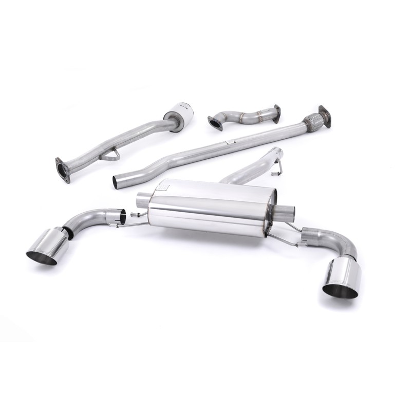 Toyota GT86/Subaru BRZ - Non-Resonated (Louder) Primary Cat-Back Exhaust System with Polished GT-115 Trims - Polished