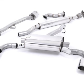 Toyota GT86/Subaru BRZ - Resonated (Quieter) Primary Cat-Back Exhaust System with Polished GT-115 Trims - Polished