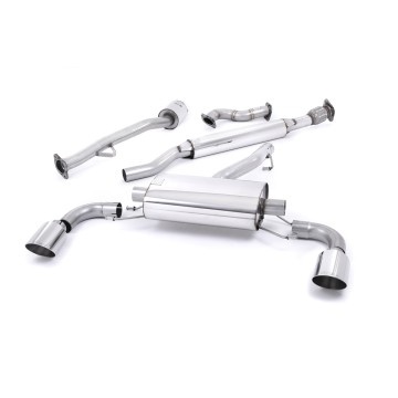 Toyota GT86/Subaru BRZ - Resonated (Quieter) Primary Cat-Back Exhaust System with Polished GT-115 Trims - Polished