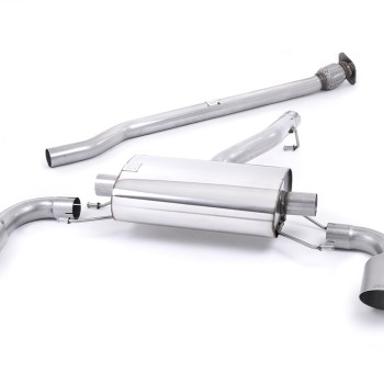 Toyota GT86/Subaru BRZ - Non-Resonated (Louder) Secondary Cat-Back Exhaust System with Brushed Titanium Trims - Brushed Titanium