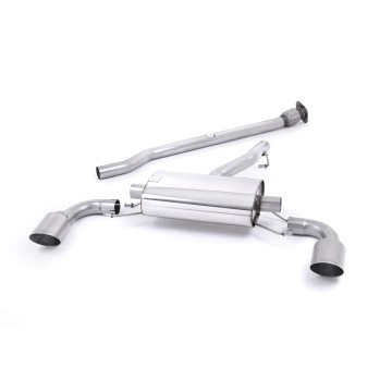 Toyota GT86/Subaru BRZ - Non-Resonated (Louder) Secondary Cat-Back Exhaust System with Brushed Titanium Trims - Brushed Titanium
