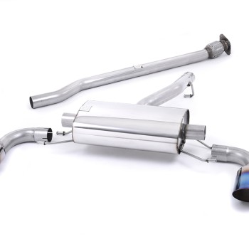 Toyota GT86/Subaru BRZ - Non-Resonated (Louder) Secondary Cat-Back Exhaust System with Burnt Titanium Trims - Burnt Titanium