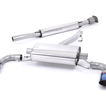 Toyota GT86/Subaru BRZ - Resonated (Quieter) Secondary Cat-Back Exhaust System with Burnt Titanium Trims - Burnt Titanium