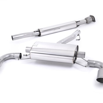 Toyota GT86/Subaru BRZ - Resonated (Quieter) Secondary Cat-Back Exhaust System with Brushed Titanium Trims - Brushed Titanium