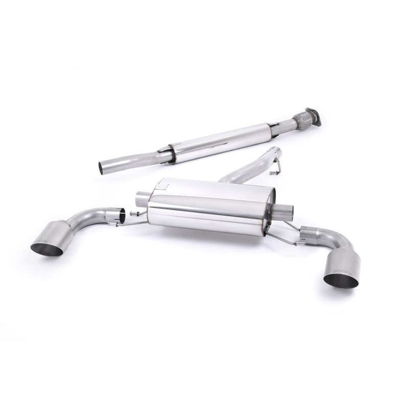 Toyota GT86/Subaru BRZ - Resonated (Quieter) Secondary Cat-Back Exhaust System with Brushed Titanium Trims - Brushed Titanium