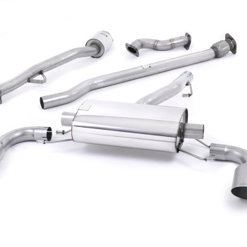 Toyota GT86/Subaru BRZ - Non-Resonated (Louder) Primary Cat-Back Exhaust System with Brushed Titanium Trims - Brushed Titanium
