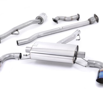 Toyota GT86/Subaru BRZ - Non-Resonated (Louder) Primary Cat-Back Exhaust System with Burnt Titanium Trims - Burnt Titanium