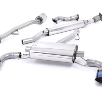 Toyota GT86/Subaru BRZ - Resonated (Quieter) Primary Cat-Back Exhaust System with Burnt Titanium Trims - Burnt Titanium