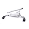 Toyota GT86/Subaru BRZ - Non-Resonated (Louder) Secondary Cat-Back Exhaust System with Ceramic Black Trims - Cerakote Black