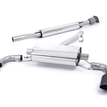 Toyota GT86/Subaru BRZ - Resonated (Quieter) Secondary Cat-Back Exhaust System with Ceramic Black Trims - Cerakote Black