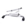 Toyota GT86/Subaru BRZ - Resonated (Quieter) Secondary Cat-Back Exhaust System with Ceramic Black Trims - Cerakote Black