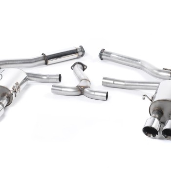Subraru Impreza WRX & STi (2014 - 2021) - Resonated (Quieter) Cat-Back Exhaust System with MSUB169 Connector & Polished GT-100 Tips - Polished