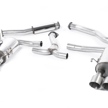 Subraru Impreza WRX & STi (2014 - 2021) - Resonated (Quieter) Cat-Back Exhaust System with MSUB169 Connector & Titanium GT-100 Tips - Brushed Titanium