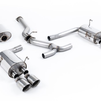 Subraru Impreza WRX & STi (2014 - 2021) - Resonated (Quieter) Cat-Back Exhaust System with Polished GT-100 Tips - EC Approved - Polished