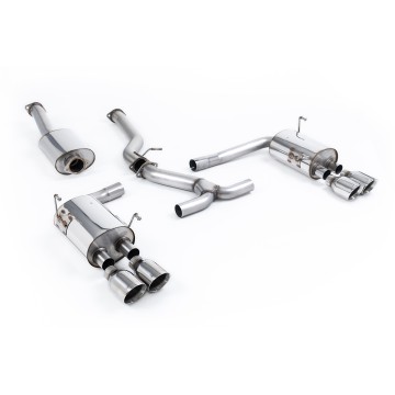 Subraru Impreza WRX & STi (2014 - 2021) - Resonated (Quieter) Cat-Back Exhaust System with Polished GT-100 Tips - EC Approved - Polished