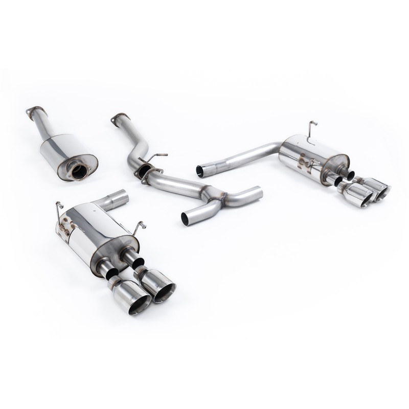 Subraru Impreza WRX & STi (2014 - 2021) - Resonated (Quieter) Cat-Back Exhaust System with Polished GT-100 Tips - EC Approved - Polished