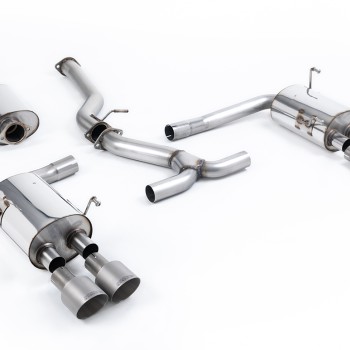 Subraru Impreza WRX & STi (2014 - 2021) - Resonated (Quieter) Cat-Back Exhaust System with Titanium GT-100 Tips - EC Approved - Brushed Titanium