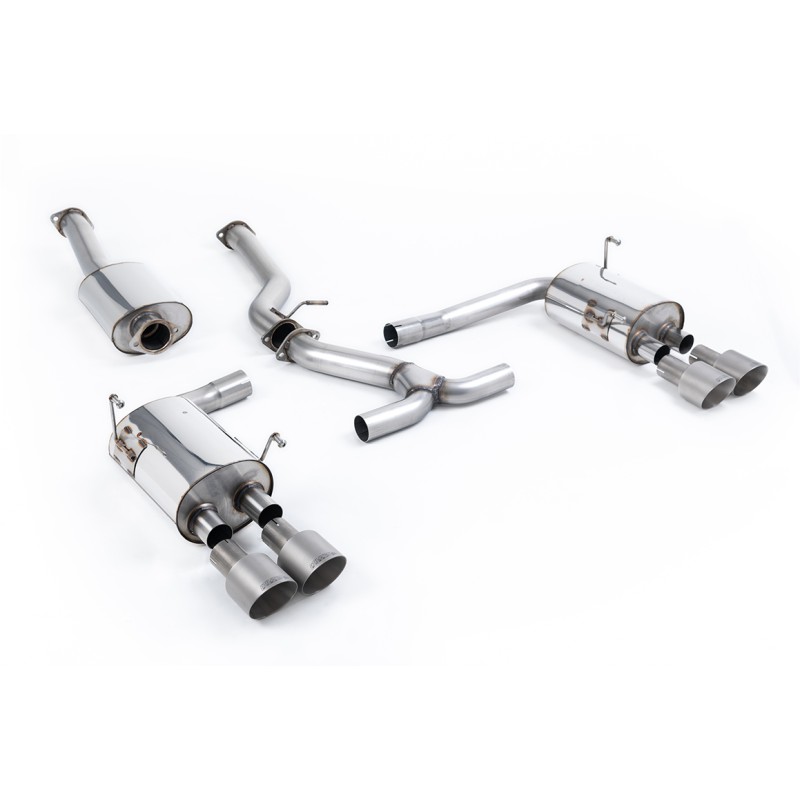 Subraru Impreza WRX & STi (2014 - 2021) - Resonated (Quieter) Cat-Back Exhaust System with Titanium GT-100 Tips - EC Approved - Brushed Titanium