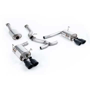 Subraru Impreza WRX & STi (2014 - 2021) - Resonated (Quieter) Cat-Back Exhaust System with Cerakote Black GT-100 Tips - EC Approved - Cerakote Black