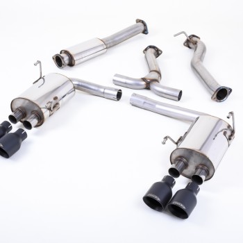 Subraru Impreza WRX & STi (2014 - 2021) - Resonated (Quieter) Cat-Back Exhaust System with MSUB169 Connector & Cerakote GT-100 Black Tips - Cerakote Black
