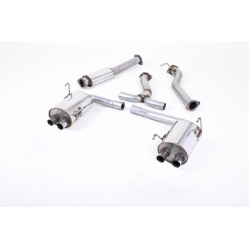 Subraru Impreza WRX & STi (2014 - 2021) - Resonated (Quieter) Cat-Back Exhaust System with MSUB169 Connector & Burnt Titanium GT-100 Tips - Burnt Titanium