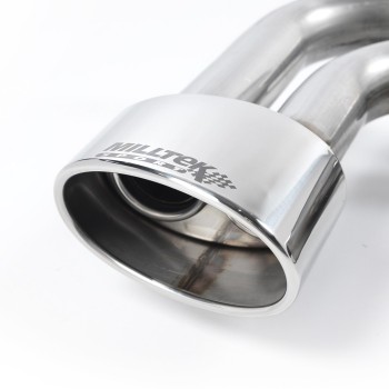 Seat Leon Cupra 2.0T FSI - Resonated (Quieter) Cat-Back Exhaust System with Single Polished Oval Tip