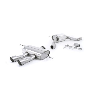 Seat Leon Cupra R 2.0 TSI 265ps - Resonated (Quieter) Cat-Back Exhaust System with Dual Titanium GT100 Tips - Brushed Titanium