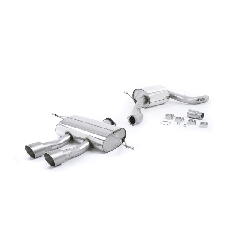Seat Leon Cupra R 2.0 TSI 265ps - Resonated (Quieter) Cat-Back Exhaust System with Dual Titanium GT100 Tips - Brushed Titanium