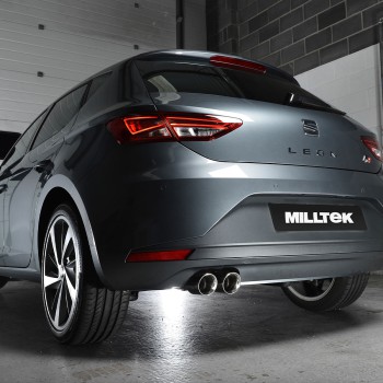 Seat Leon FR 2.0 TDI 150 - Non-Resonated (Louder) Cat-Back Exhaust System with Polished Tips - Polished