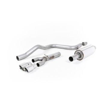 Seat Leon FR 2.0 TDI 150 - Resonated (Quieter) Cat-Back Exhaust System with Polished Tips - Polished