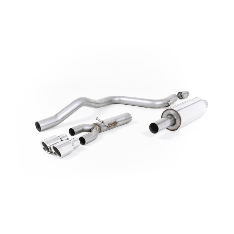 Seat Leon FR 2.0 TDI 150 - Resonated (Quieter) Cat-Back Exhaust System with Polished Tips - Polished