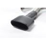 Seat Leon Cupra 280/290 (Non GPF Models) - Resonated (Quieter) Cat-Back Exhaust System with Front Silencer Delete & Black Oval Tips - Cerakote Black - Oval (Jet)