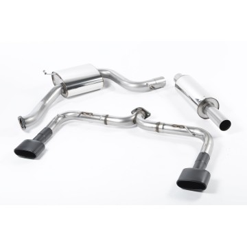 Seat Leon Cupra 280/290 (Non GPF Models) - Cat-Back Exhaust System (Louder) with Black Oval Tips - Cerakote Black - Oval (Jet)